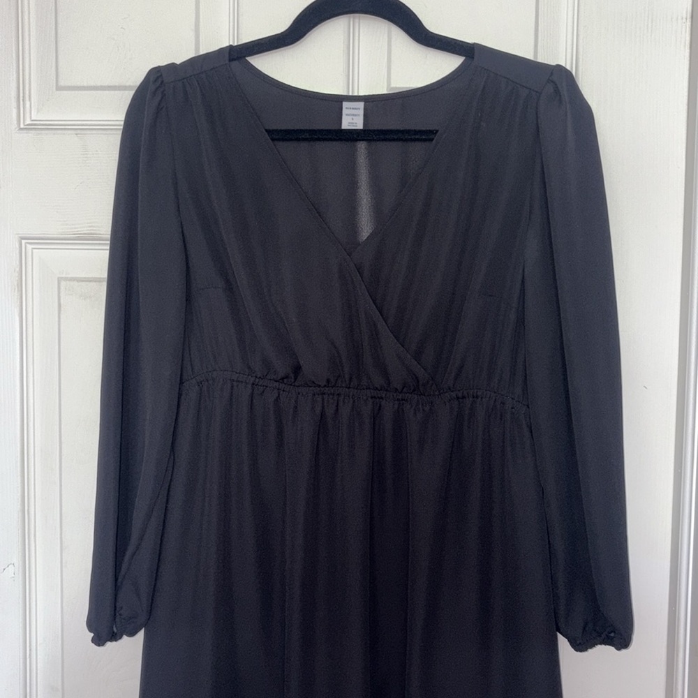 Old Navy Waist Defined Wrap Front Georgette Midi Dress - Picture 3 of 6